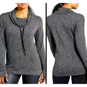 EUC Athleta Studio Cowl Neck Pullover Kangaroo Pocket Sweater